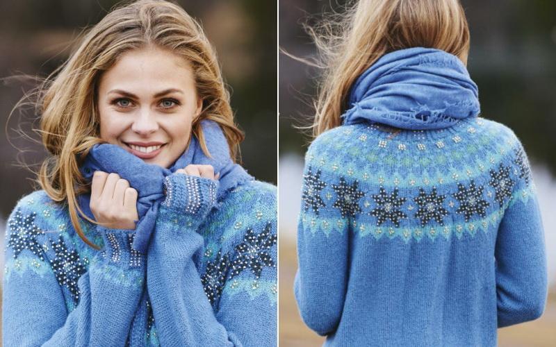 Скандинавские узоры: красивые зимние свитера Узор из «кос»